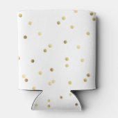 Gold Glitter Confetti Dot Koozie Can Holder (Achterkant)