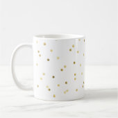 Gold Glitter Confetti Dot Polka Coffee Cup Mok (Links)