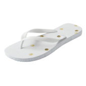 Gold Glitter Confetti Dot Polka Flip Flop Sandals (Schuin)