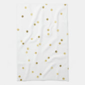 Gold Glitter Confetti Dot Polka Kitchen Dish Towel Theedoek (Verticaal)