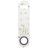 Gold Glitter Confetti Dot Polka Nail Bottle Open Speed Flessenopener (Voorkant)