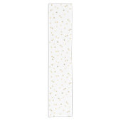 Gold Glitter Confetti Dot Polka Nail Table Runner Korte Tafelloper (Voorkant)