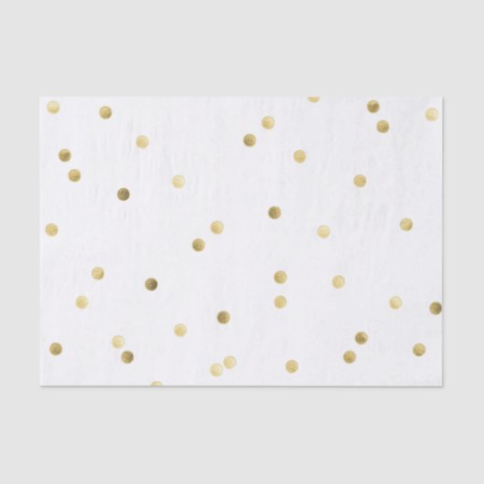 Gold Glitter Confetti Dot Polka Nail Tissue Paper Tissuepapier (Voorkant)