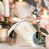 Gold Glitter Confetti Elegant Weddenschap Hartelij Bedankjes Labels