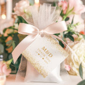 Gold Glitter Confetti Elegant Weddenschap Hartelij Bedankjes Labels