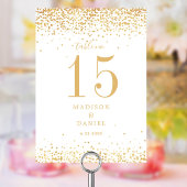 Gold Glitter Confetti Elegant Wedding Kaart