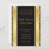 Gold Glitter Confetti en Black Elegance Kaart (Voorkant)