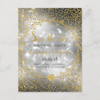 Gold Glitter Confetti Glam Fireworks slaat de datu