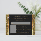 Gold Glitter Confetti Kaart (Staand voorkant)
