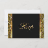 Gold Glitter Confetti Kaart (Achterkant)