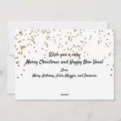 Gold Glitter Confetti kerstfoto Feestdagenkaart (Achterkant)