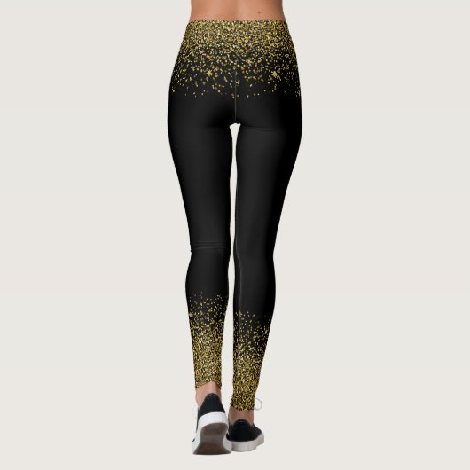 Gold Glitter Confetti Kijk Leggings (Achterkant)