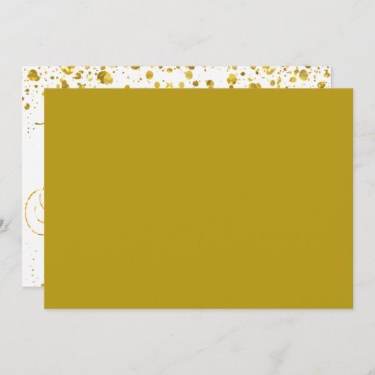 Gold Glitter Confetti | Maid of Honor Kaart (Voorkant / Achterkant)