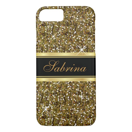 Gold Glitter Confetti met Gold Accents Case-Mate iPhone Case (Achterkant)