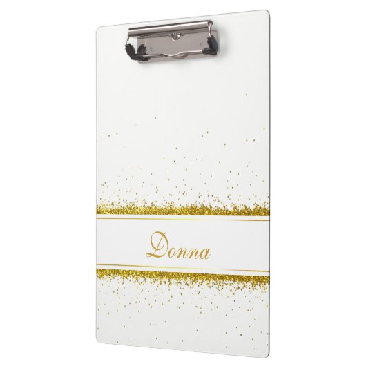 Gold Glitter Confetti Name - Klembord (Links)