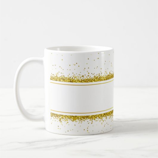 Gold Glitter Confetti Name - Mok (Links)
