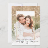 Gold Glitter Confetti Ombre Fotocollage Wedding Kaart (Voorkant)