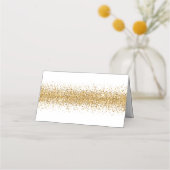 Gold Glitter Confetti op een witte achtergrond Plaatskaartje (Achterkant)