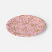 Gold Glitter Confetti Paper Borden Papieren Bordje (Gekanteld)