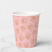 Gold Glitter Confetti Paper Cups Papieren Bekers (Achterkant)
