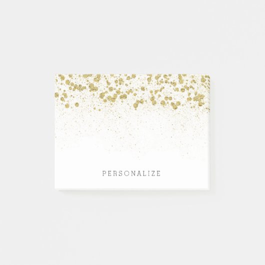 Gold Glitter Confetti Post-it® Notes (Voorkant)