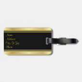 Gold Glitter Confetti Print Bagagelabel (Achterkant horizontaal)