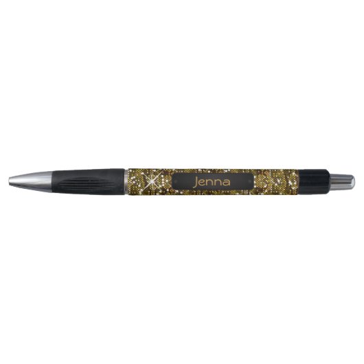 Gold Glitter Confetti Print Pen (Voorkant)