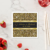 Gold Glitter Confetti Print | personaliseren Servet (Insitu)