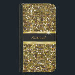 Gold Glitter Confetti Print<br><div class="desc">iPhone Wallet. (OPMERKING: Niet echt glitter..alle zazzle producten zijn prints) ⭐ Dit product is 100% . De grafiek en/of de tekst kunnen worden geschrapt, worden bewogen, resized, rond, worden geroteerd, enz. 99% van mijn design in mijn winkel worden in lagen gedaan. Dit maakt het voor u gemakkelijk resize en beweegt...</div>