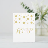 Gold Glitter Confetti Response Briefkaart (Staand voorkant)