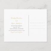 Gold Glitter Confetti Save the Date Briefkaart (Achterkant)