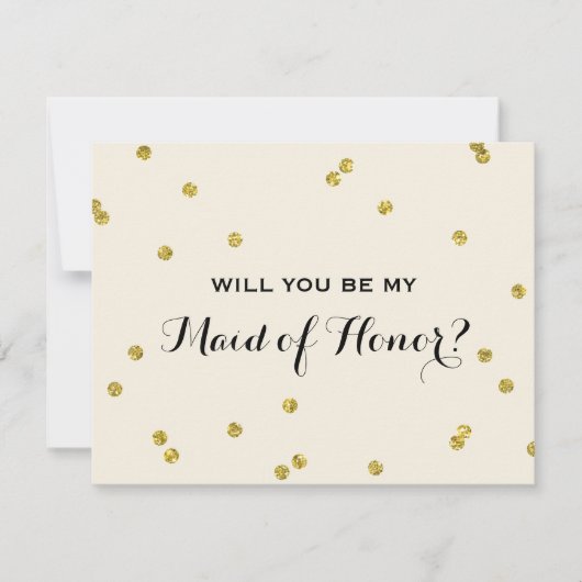 Gold Glitter Confetti | Schudden van eer Kaart (Voorkant)