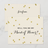 Gold Glitter Confetti | Schudden van eer Kaart (Voorkant / Achterkant)