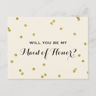 Gold Glitter Confetti   Schudden van eer Kaart