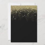 Gold Glitter Confetti Sparkle Elegant Wedding Kaart (Achterkant)