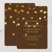 Gold Glitter Confetti Sparkles Bachelor Kaart (Voorkant / Achterkant)