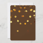 Gold Glitter Confetti Sparkles Bachelor Kaart (Achterkant)