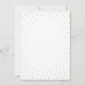 Gold Glitter Confetti Stars Fancy Opslaan Datum Save The Date (Achterkant)