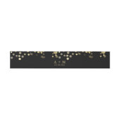 Gold Glitter Confetti Uitnodigingen Wikkel (Vlak)