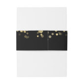 Gold Glitter Confetti Uitnodigingen Wikkel (Achterkant Voorbeeld)