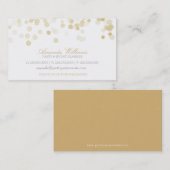 Gold Glitter Confetti Visitekaartje (Voorkant / Achterkant)