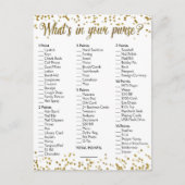 Gold Glitter Confetti Wat zit er in je portemonnee Briefkaart (Voorkant)