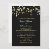 Gold Glitter Confetti Wedding Kaart (Voorkant)