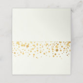 Gold Glitter Confetti Wedding Place Card Plaatskaartje (Buitenkant ongevouwen)