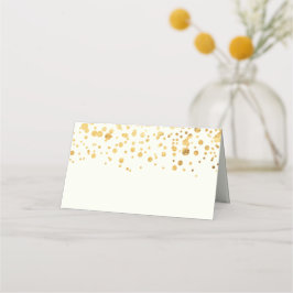 Gold Glitter Confetti Wedding Place Card Plaatskaartje