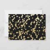 Gold Glitter Confetti Wedding RSVP Kaartje (Achterkant)