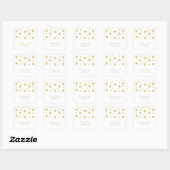 Gold Glitter Confetti Wedding Stickers (Vel)