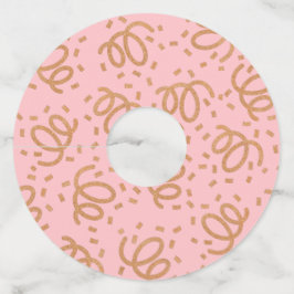 Gold Glitter Confetti Wijnglaslabel