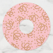 Gold Glitter Confetti Wijnglaslabel (Voorkant)