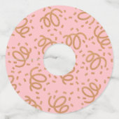 Gold Glitter Confetti Wijnglaslabel (Achterkant)